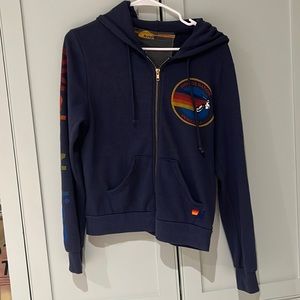 Blue zip up avaitor nation size XS